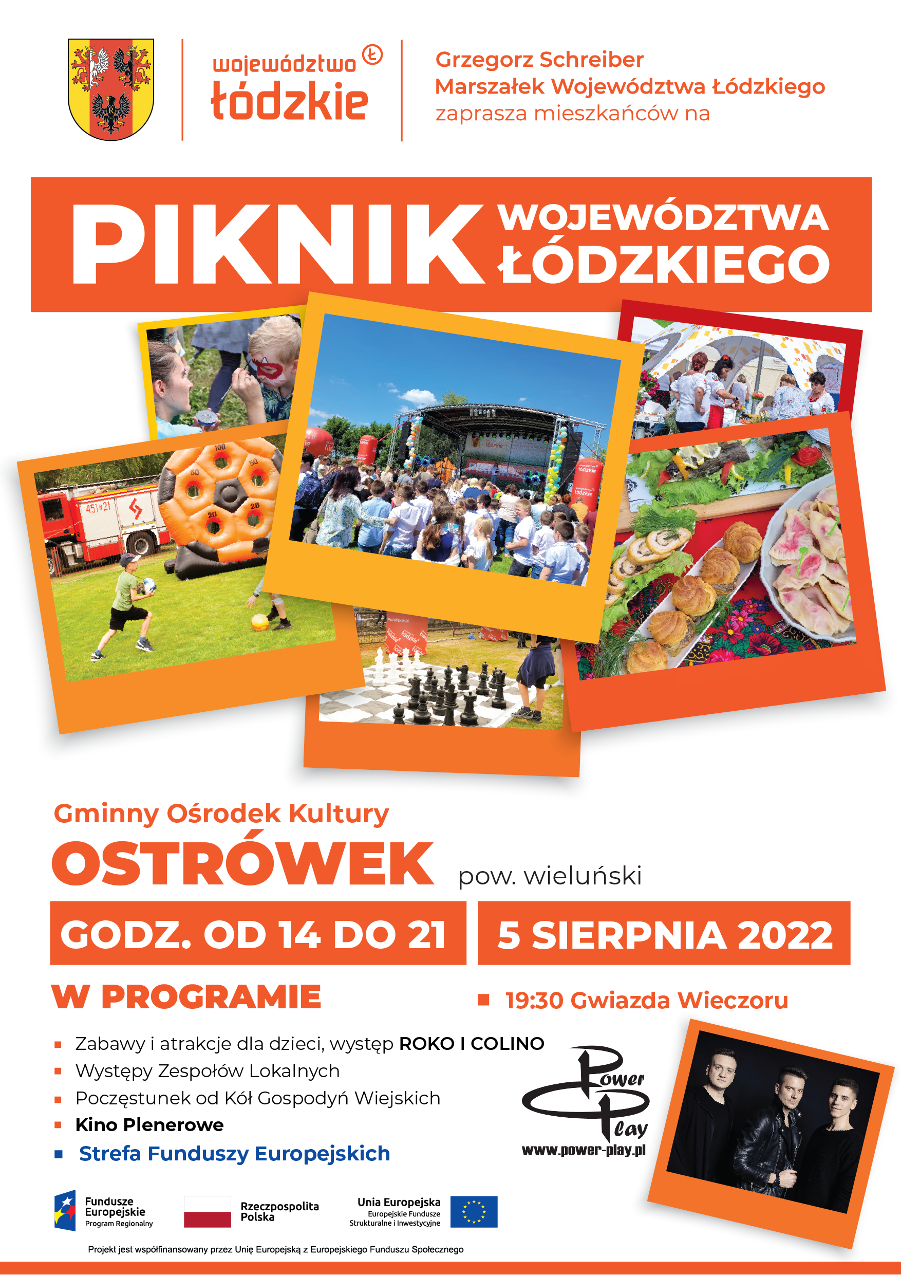 plakat Pikniku w Ostrówku 5 sierpnia 2022 r.