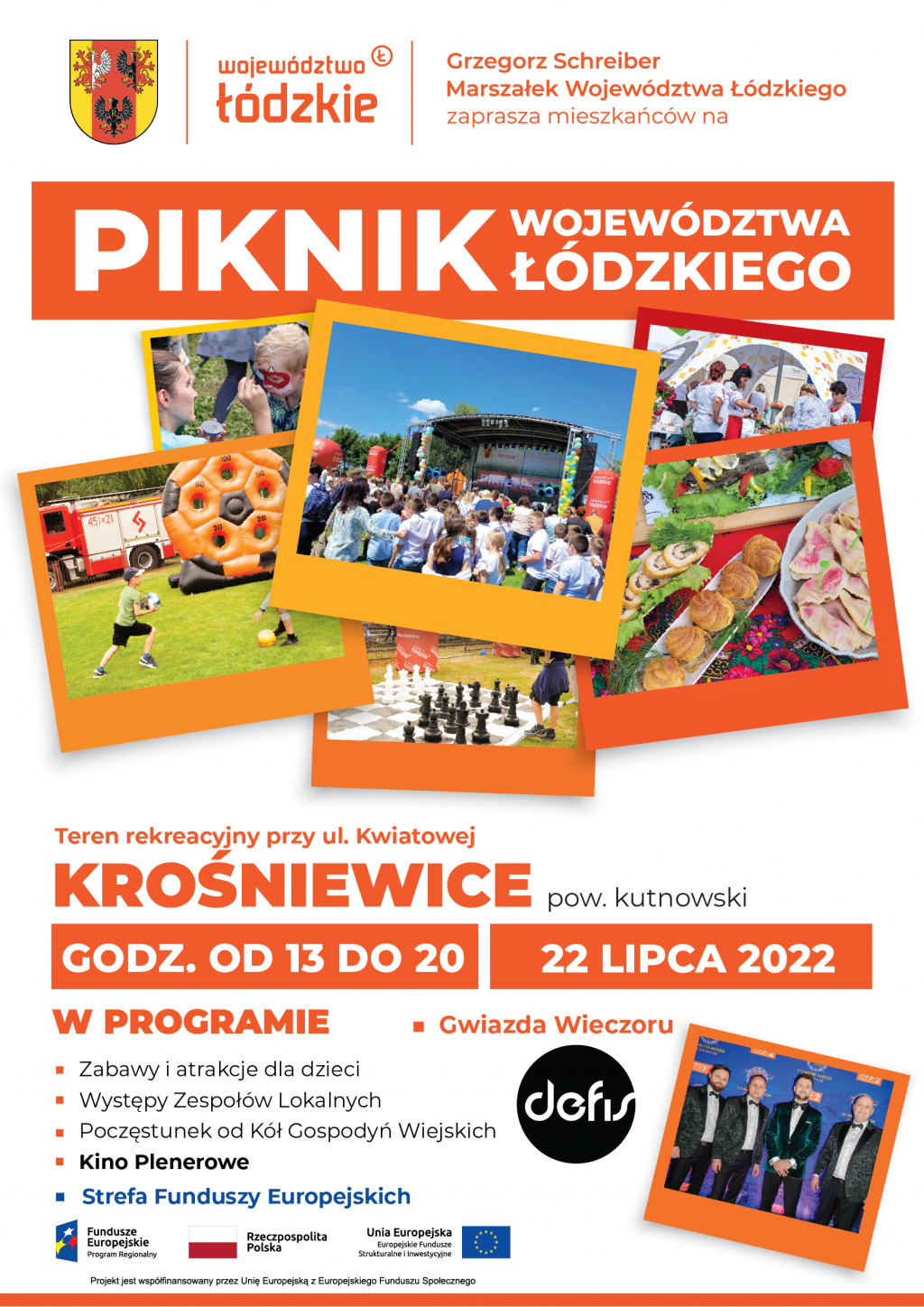 Plakat Piknik Krośniewice 22.07.2022