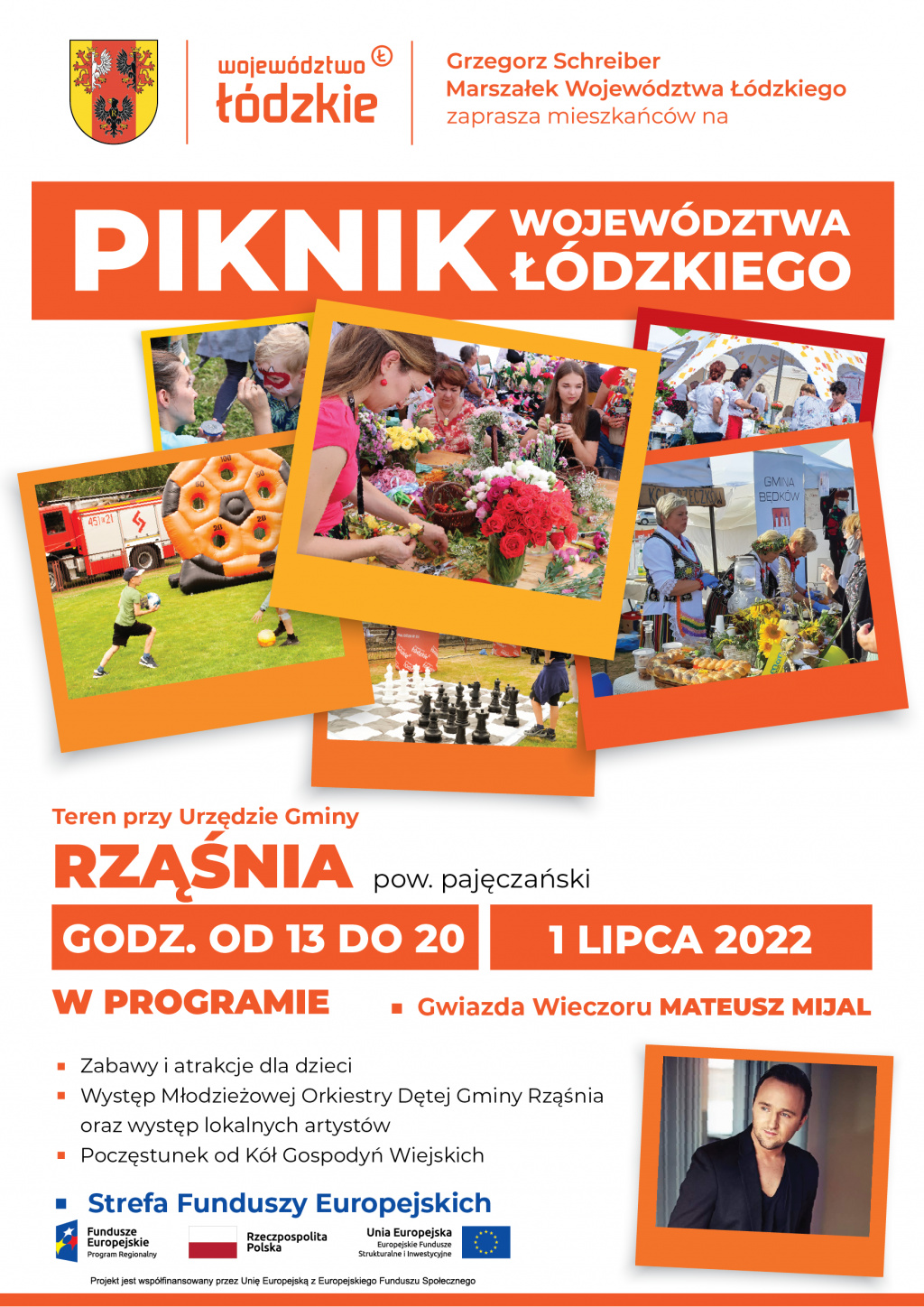 Plakat Piknik Rząśnia 01.07.2022
