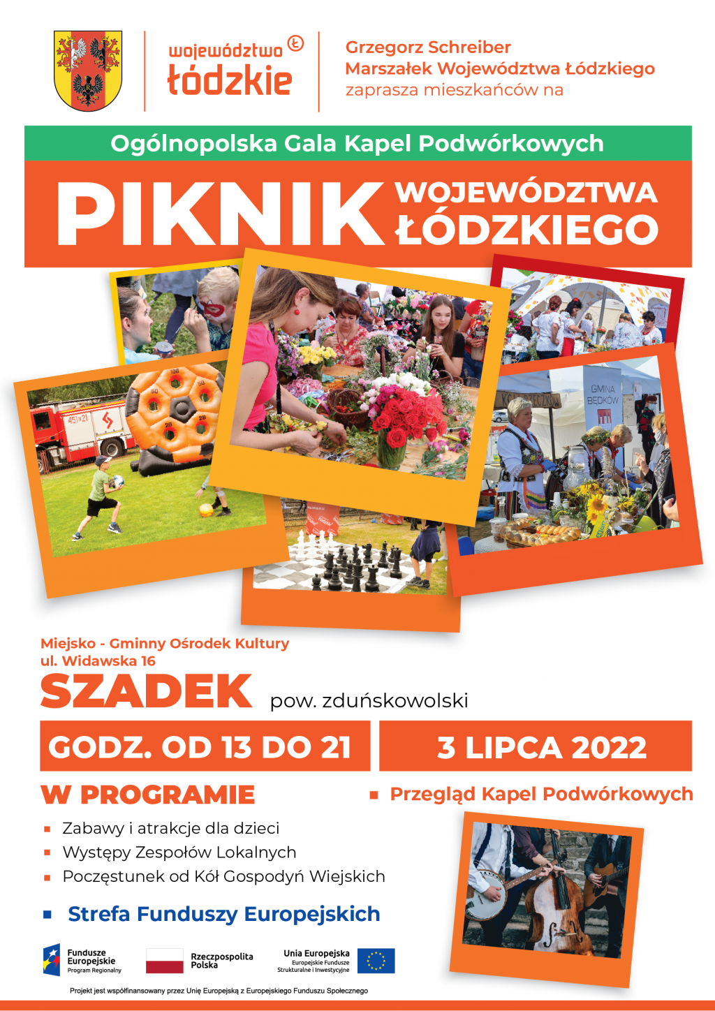 Piknik w Szadku - Plakat - 03.07.2022
