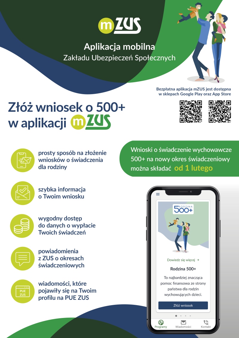 ZUS plakat 500+