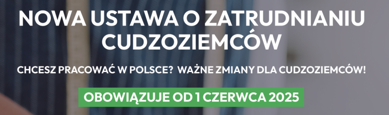 Ustawa o zatrudnianiu cudzoziemców - plakat